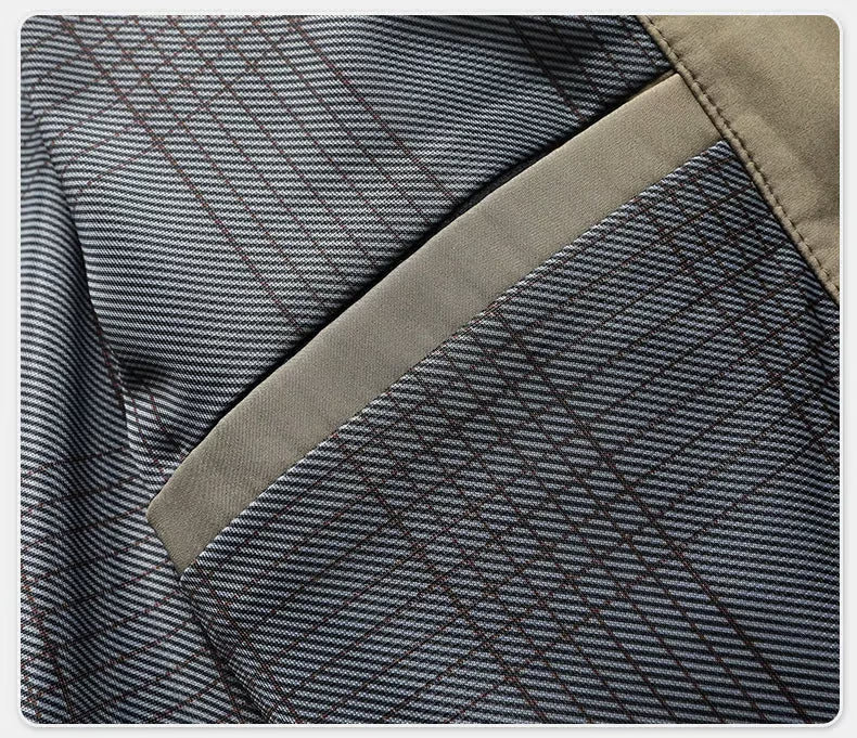 Men's Stand Collar Zip-Up Jacket