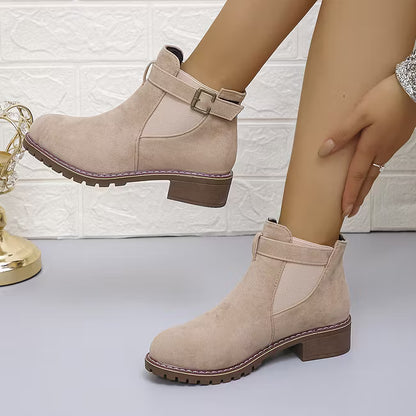 Women's Buckle Detail Ankle Boots