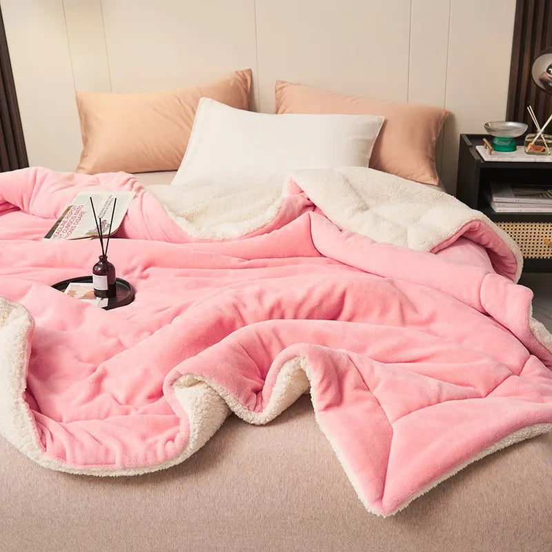 Double-Layer Velvet & Fleece Blanket