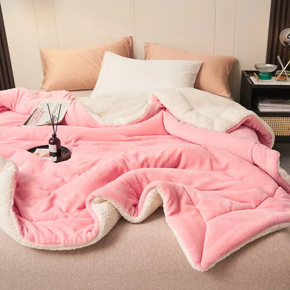 Double-Layer Velvet & Fleece Blanket