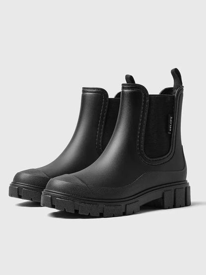 Women's Embossed Slip-On Rain Shoes