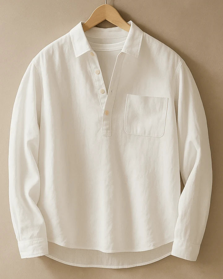 Men's Relaxed Henley Popover Shirt