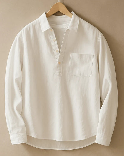Men's Relaxed Henley Popover Shirt