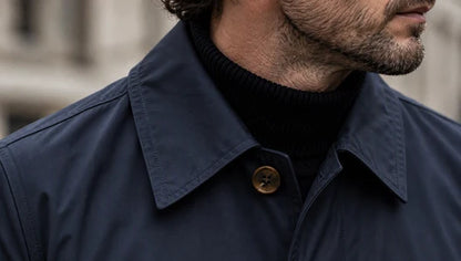 Men's Shower-Resistant Mid-Length City Coat