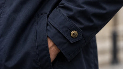 Men's Shower-Resistant Mid-Length City Coat