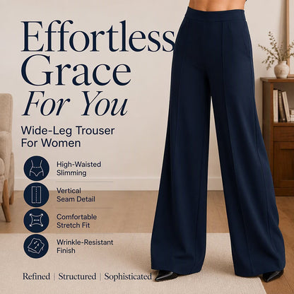 Women's High-Waisted Wide-Leg Trousers