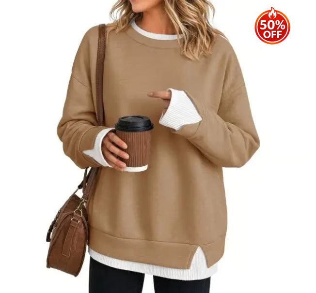 Women's Layered Look Relaxed Sweatshirt