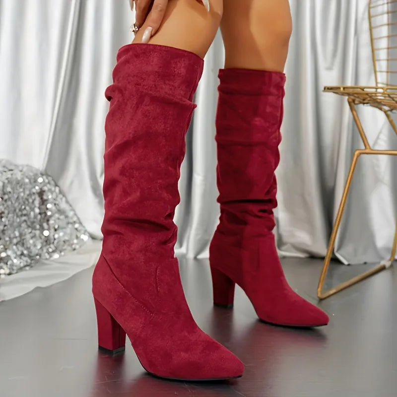 Women's Elegant Slouchy Knee-High Boots