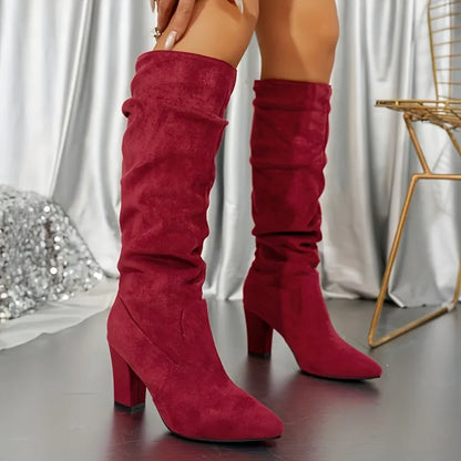 Women's Elegant Slouchy Knee-High Boots