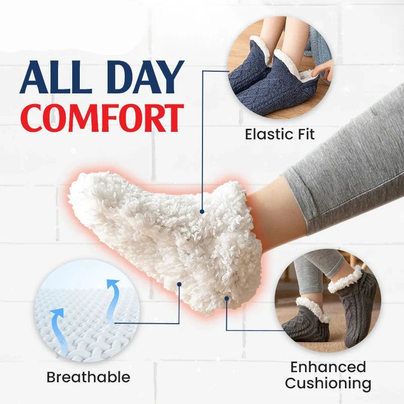 Fleece-Lined Indoor Slipper Socks