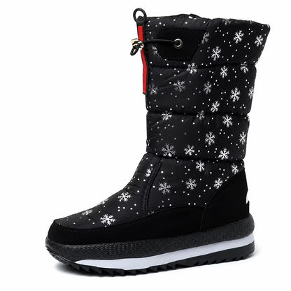 Women's Cosy Snowflake Fleece-Lined Winter Boots