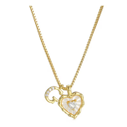 Women's Personalised Heart Initial Necklace