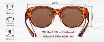 Polarised Round Cat-Eye Sunglasses