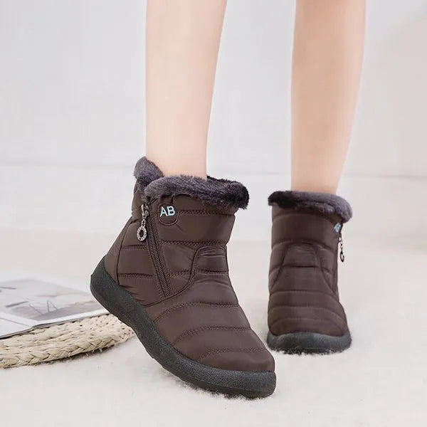 Women's Fuzzy Lined Slip-On Winter Boots