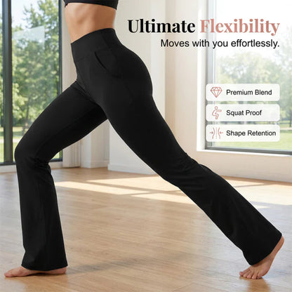 Women's FlexFit High-Waisted Flared Trousers