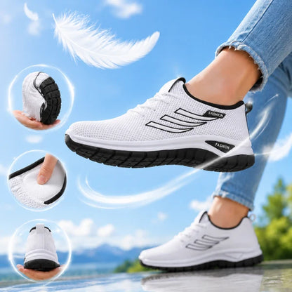 Women's Lightweight Mesh Lace-Up Trainers