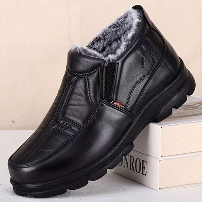 Men's Plush-Lined Winter Slip-On Shoes