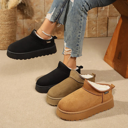 Women's Fleece-Lined Platform Ankle Boots