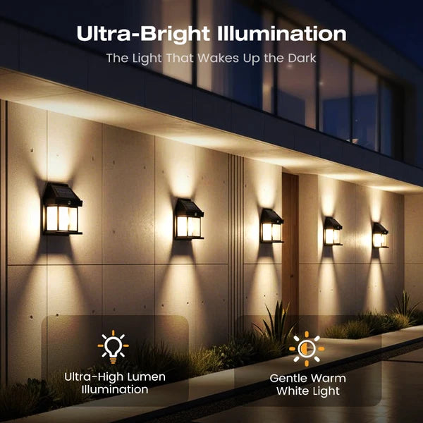 Outdoor Solar Wall Light with Motion Sensor