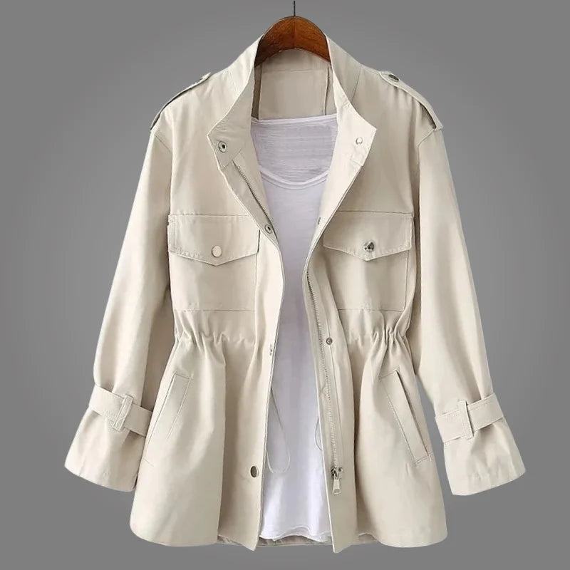 Women's Drawstring Waist Utility Jacket