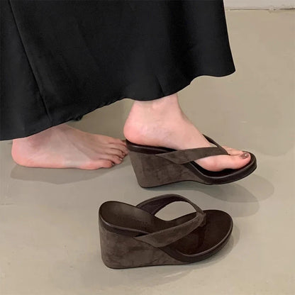 Women's Toe Post Platform Wedge Sandals