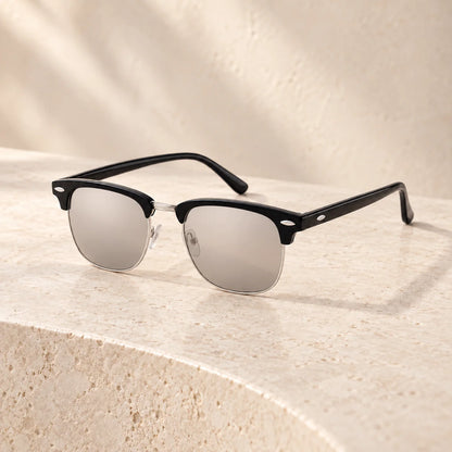 Classic Browline Square Sunglasses