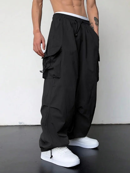 Men's Relaxed Fit Cargo Parachute Trousers