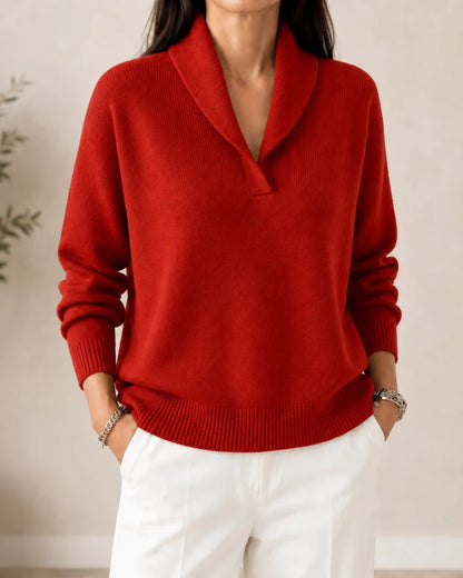 Women's Relaxed V-Neck Knit Jumper