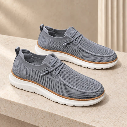 Men's Textured Knit Lace-Up Shoes