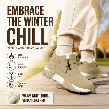 Men's Fleece-Lined Side Zip Winter Boots