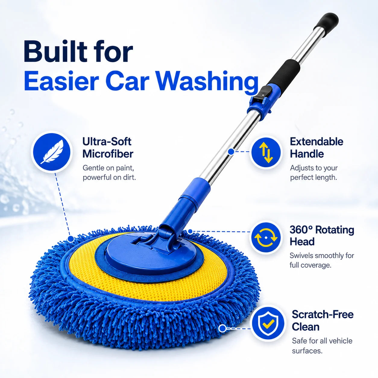 Telescopic Microfibre Car Wash Mop