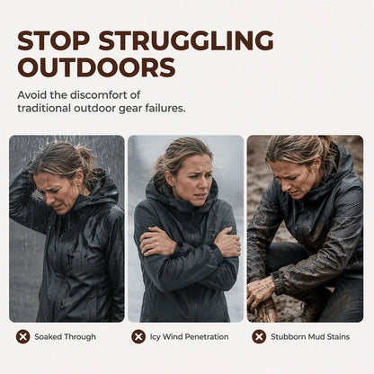 Women's Oversized Bubble Hem Rain Jacket
