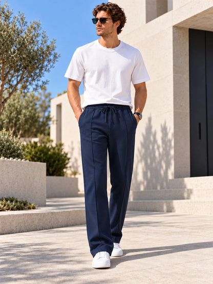 Men's Waffle Knit Straight-Leg Joggers