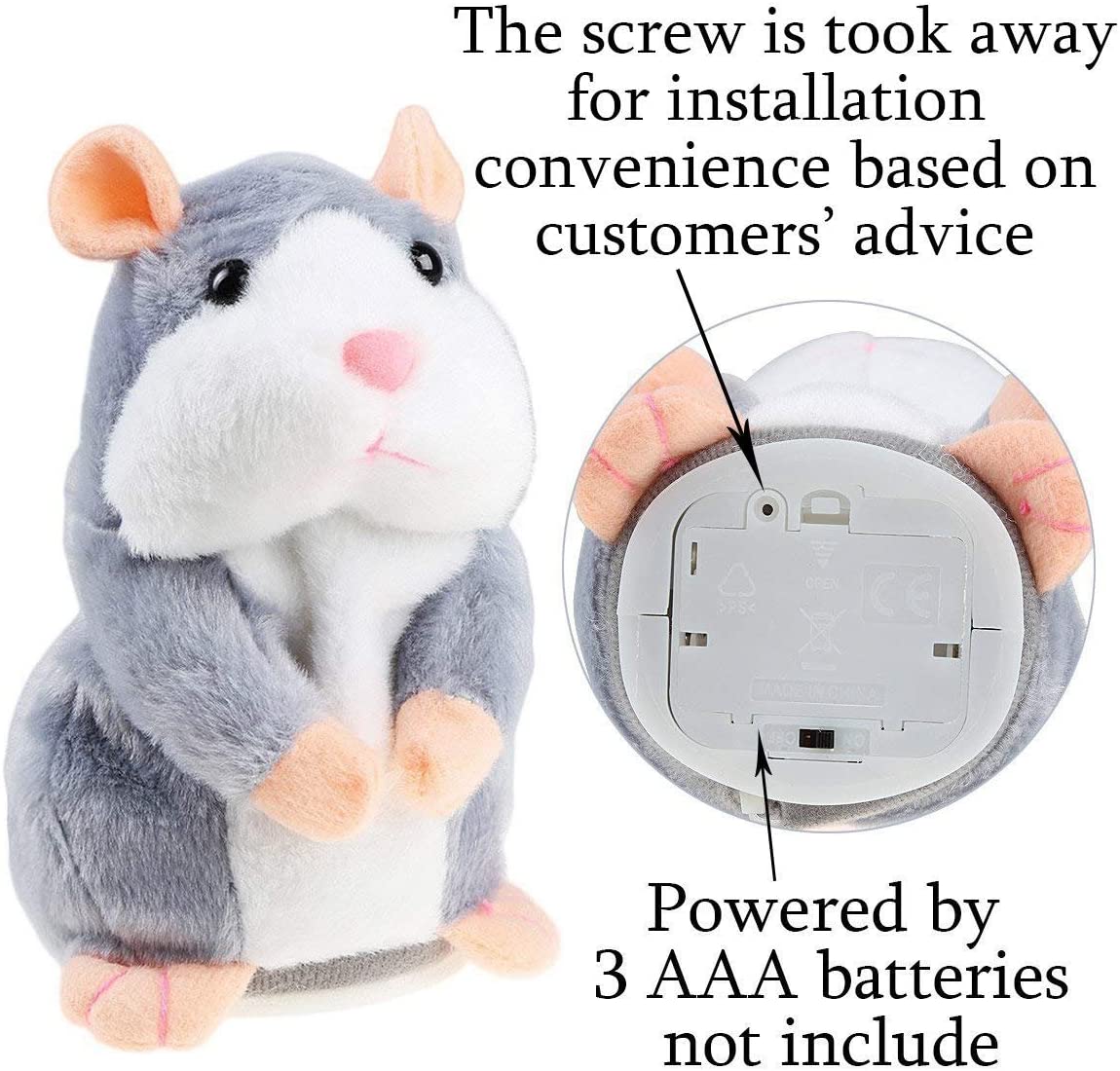 Interactive Talking Hamster Plush Toy