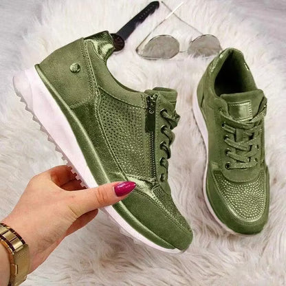 Women's Zip Detail Wedge Trainers