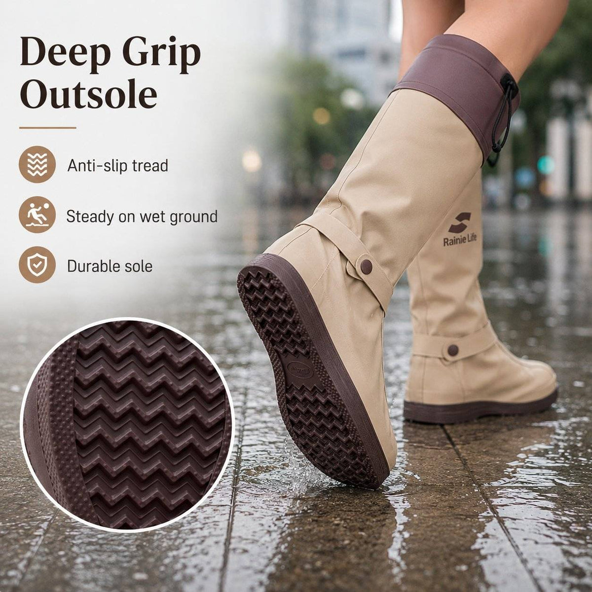 Foldable Waterproof High-Top Shoe Covers