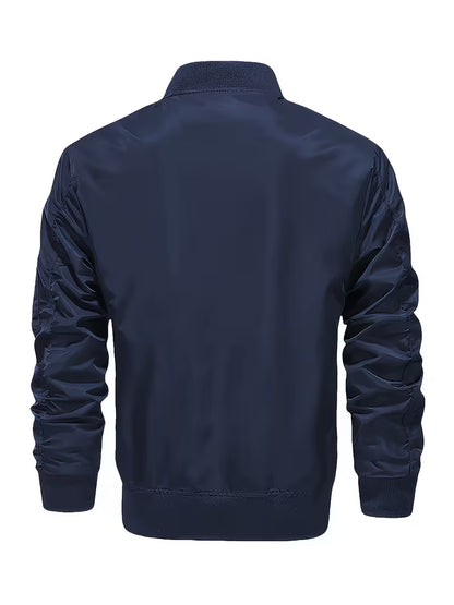 Men's Casual Zip-Up Bomber Jacket