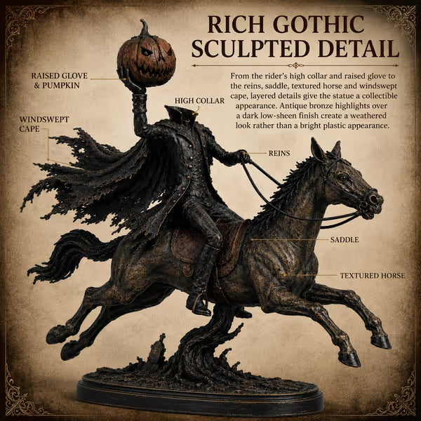 Midnight Chase Headless Horseman LED Figurine