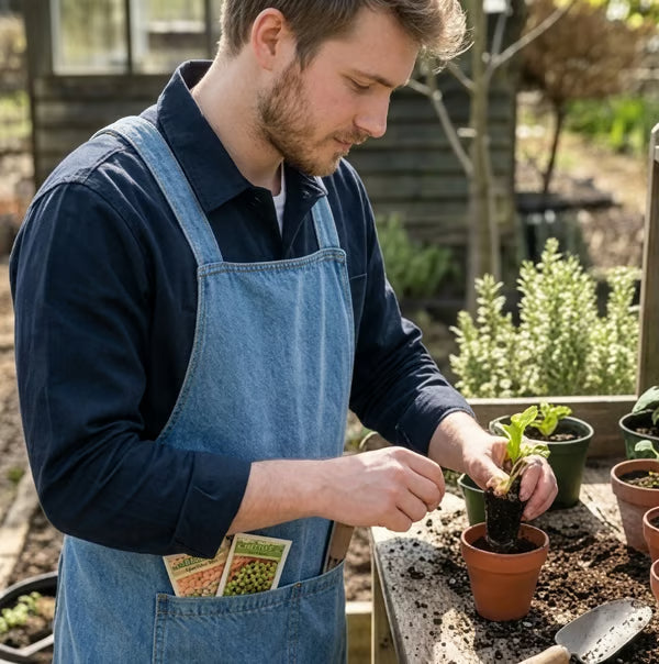 Cross-Back Denim Work Apron