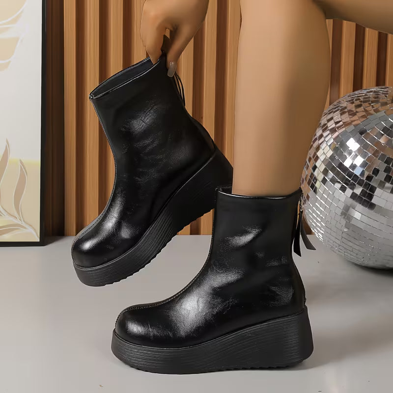 Women's Platform Wedge Ankle Boots