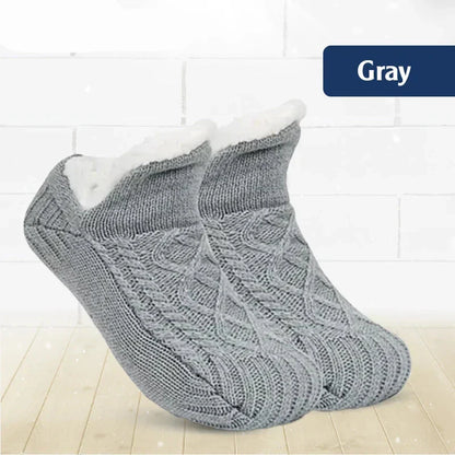 Fleece-Lined Indoor Slipper Socks