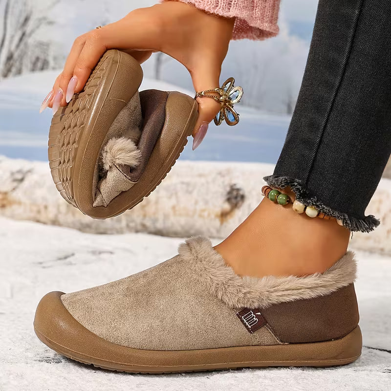Women's Plush Trim Winter Slippers