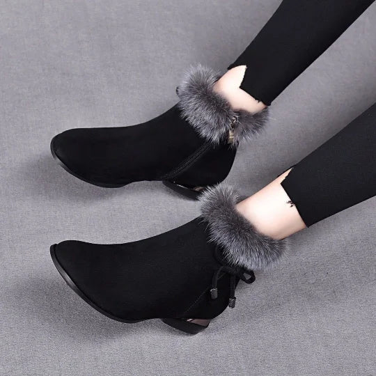Women's Faux Fur-Lined Winter Ankle Boots