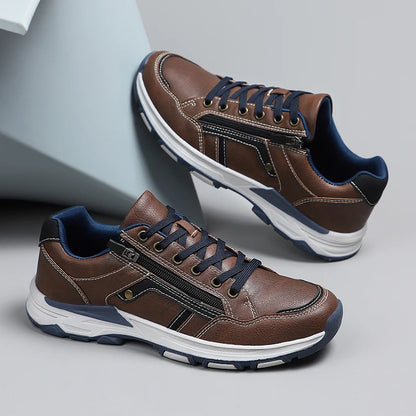 Men's Wide Toe Side Zip Walking Shoes