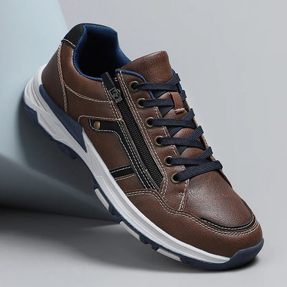 Men's Wide Toe Side Zip Walking Shoes