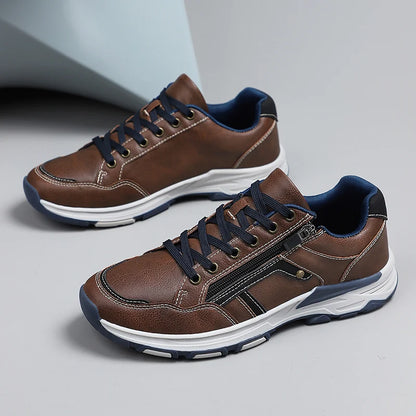 Men's Wide Toe Side Zip Walking Shoes