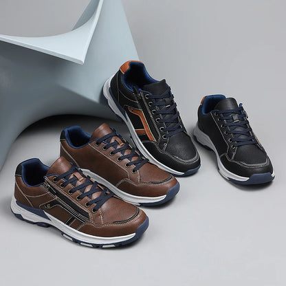 Men's Wide Toe Side Zip Walking Shoes