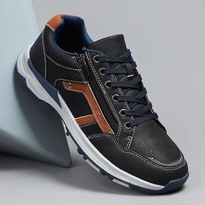 Men's Wide Toe Side Zip Walking Shoes
