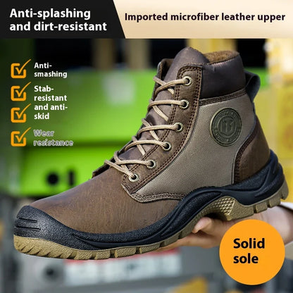 Men's Lace Up Safety Work Boots