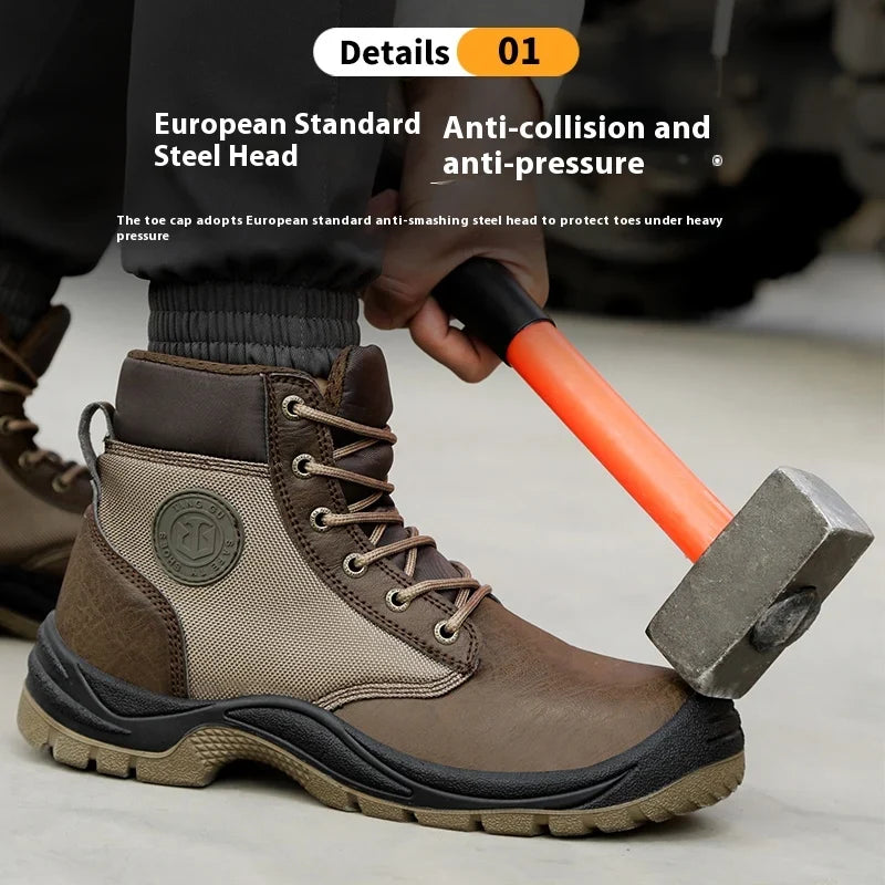 Men's Lace Up Safety Work Boots